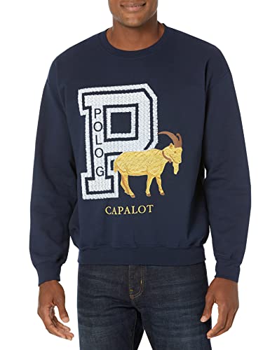 Polo G Unisex-Adult Standard The Goat Crewneck, Navy, Small