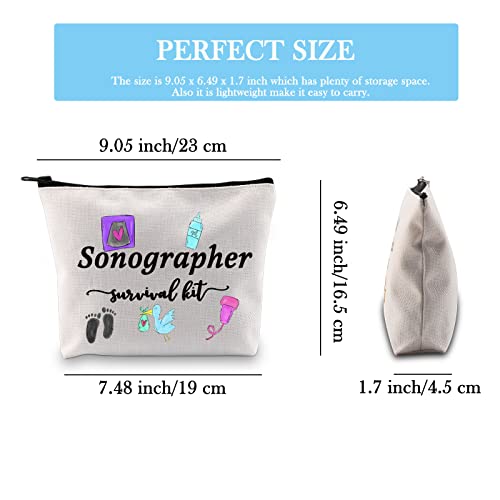 GJTIM Sonographer Survival Kit Sonographer Gift Radiologist Gift Ultrasound Tech Zipper Pouch Makeup Bag (Survival Sonographer 2 Bag)