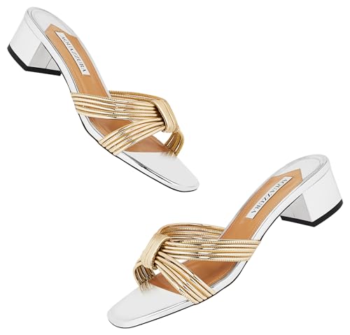 Aquazzura Film Sandal 35, Platino/silver, 9