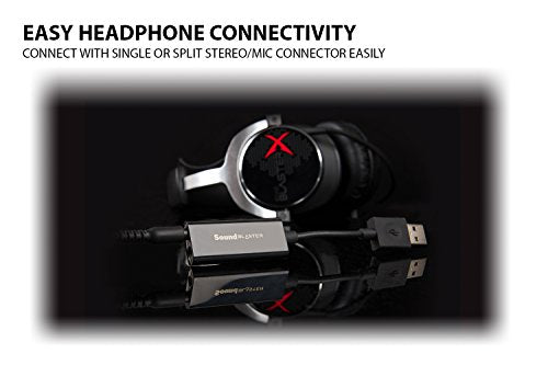 Creative Sound Blaster Play! 3 External USB Sound Card for Windows and Mac. 24-Bit 96Khz playback. Plug and Play, No Drivers Required