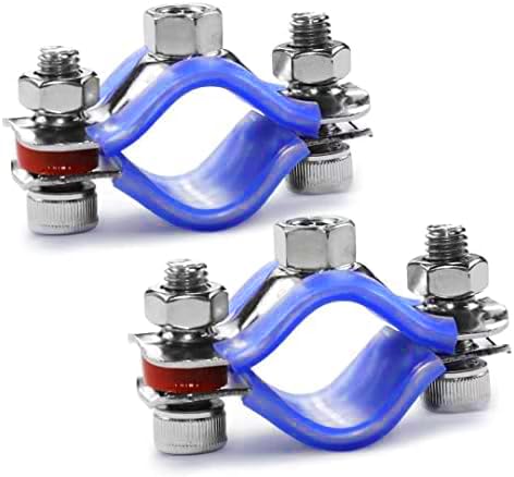 WYSIWYKA 2PCS 304 Stainless Steel Wall Ceiling Mount Pipe Supports, Split Ring Hanger for OD Pipe 60-65mm
