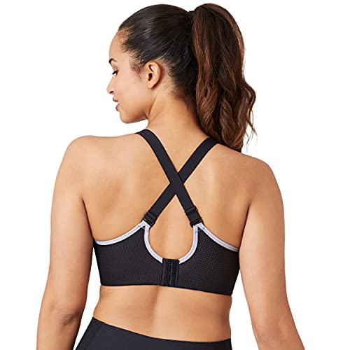 Wacoal Women's Sport Convertible Wire Free Bra, Black/Lilac Gray, 36G