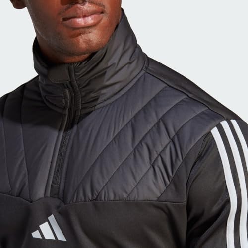 adidas Men's Tiro23 Club Winterized Top, Black/Halo Silver, X-Small