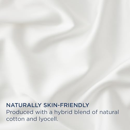 Bedsure Cooling Pillow Cases 2 Pack, Silky Pillowcases for Hair and Skin, Ultra Soft and Breathable Lyocell Cotton Pillowcases with Envelope Closure, White, 20x30 Inches