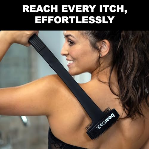 Bearback Back Scratcher for Men & Women – Long Reach Folding Handle, Skin-Safe Bristles – Extendable, Portable, Easy to Clean – Designed by a USA Small Business