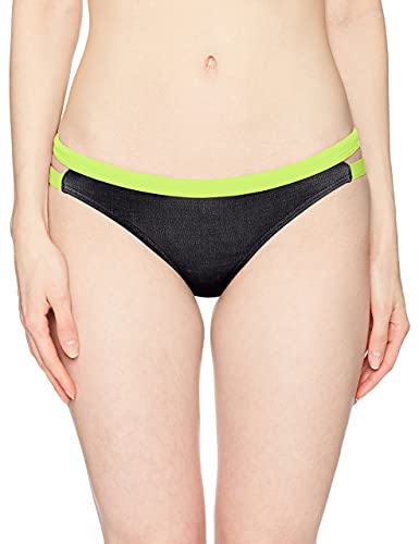 TYR Women's Sandblasted Cove Mini Bikini Bottom, Black, X-Small