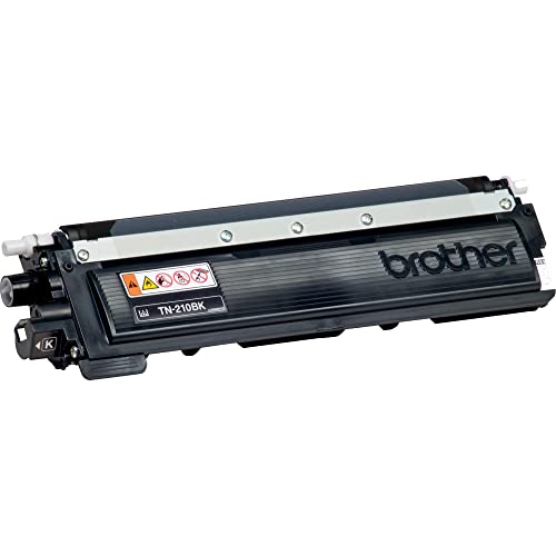 Brother Genuine Standard Yield Toner Cartridge, TN210BK, Replacement Black Toner, Page Yield Up To 2,200 Pages, TN210