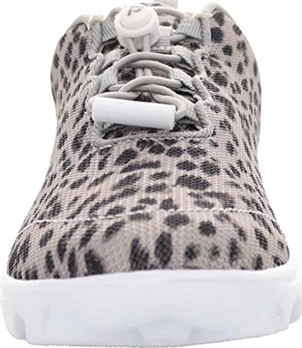 Propét Women's TravelActiv Safari Sneaker, Grey Cheetah, 7