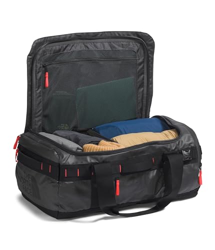 The North Face Base Camp Voyager Duffel?42L, Asphalt Grey/Radiant Orange