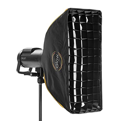 Glow EZ Lock Beauty Dish Softbox Portrait Kit Includes 34" Collapsible Silver Beauty Dish Softbox and 12x56 Quick Strip Bowens Mount Softbox, Kit to Create Beauty Portrait Photography