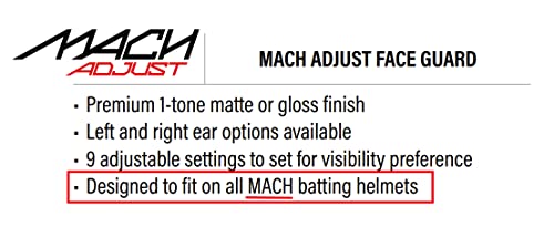 Rawlings | MACH Adjust Extension Piece | Adjustable Face Guard | Matte White | Right-Handed Batter