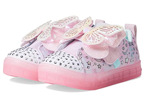 Skechers Girls Shuffle Brights Sneaker, Pink/Multi, 13.5 Little Kid
