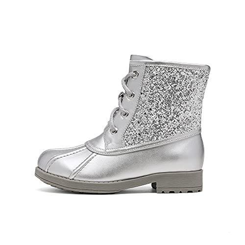 DREAM PAIRS Girls Side Zipper Glitter Ankle Boots(Toddler/Little Kid/Big Kid),Size 6 Big Kid,PINK/RAINBOW,KBO212