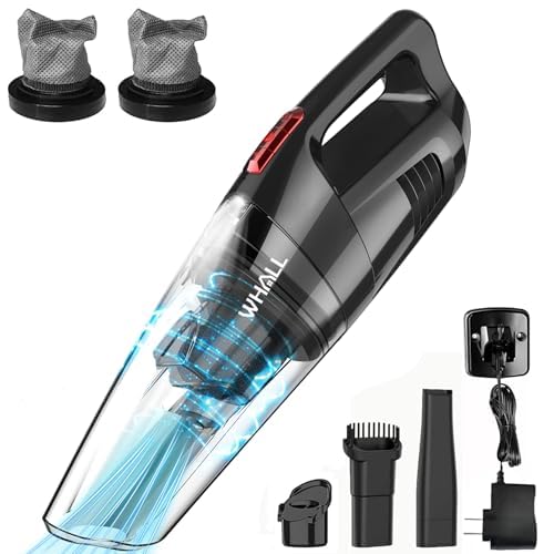 whall Handheld Vacuum Cordless, 8500PA Strong Suction Hand Vacuum, Wet Dry Hand Held Vacuum Cleaner with LED Light, Lightweight Mini Car Vacuum Cordless Rechargeable, Portable Vacuum