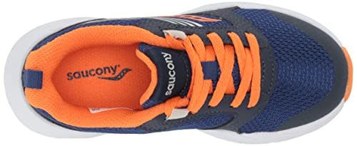 Saucony Wind FST Lac to Toe Sneaker, Silver/Blue/Pink, 7 US Unisex Big Kid