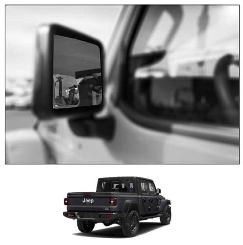 Custom Blind Spot Mirrors- Compatible with 2020-Present Jeep Gladiator | blind spot mirrors compatible with Jeep Gladiator JT| NXTGEN Extended View Blind Spot Mirrors - 2 Piece Set (Left & Right)
