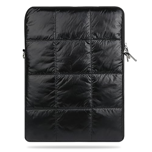 LIUDENWIN 13 14 Inch Laptop Sleeve, Lightweight Padded,Cute Quilted Puffer Laptop Sleeve for Women, Compatible for MacBook Pro13,14/MacBook Air M1 M2/13''-14'' Dell HP ASUS Acer Surface PC-Gold