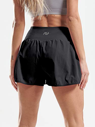 CADMUS 2 in 1 Women's Workout Shorts Athletic Biker Shorts Sports Casual Dry Fit with Pockets,Black, Navy Blue, Pink, XX-Large