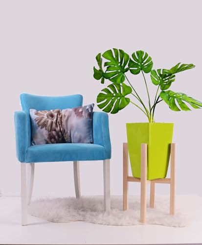 Mythlty 2 Artificial Tropical Monstera Plants Real Touch for Pot or in Vases Fake Plant with Stems and Roots Faux Greenery Wall Decor for Indoor Outdoor Home Office (Monstera)