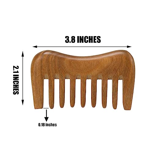 Moreinday Wooden Comb Wood Hair Comb Detangler Sandalwood Comb Small Pocket Comb for Women Men