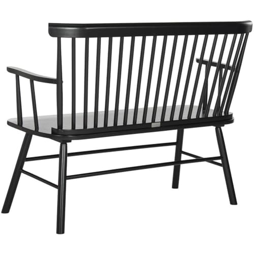 SAFAVIEH American Homes Collection Addison Spindle Back Settee, 0, Black