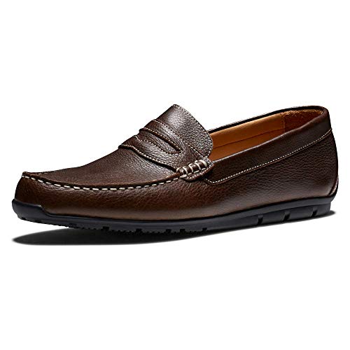 FootJoy Men's Club Casuals Penny Loafer Golf Shoe, Black, 10.5 Wide