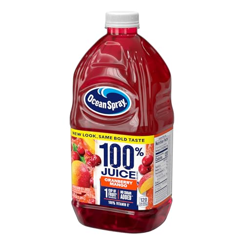 Ocean Spray® 100% Juice Cranberry Mango Juice Blend, 64 Fl Oz Bottle (Pack of 1)