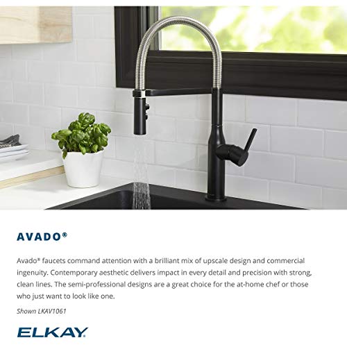 Elkay LKAV4061CR Single Hole Kitchen Faucet with Semi-professional Spout and Forward Only Lever Handle, Chrome