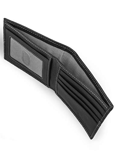 Timberland mens Sportz Quad Leather Passcase Wallet, Black (Quad Stitch), One Size