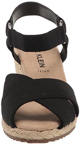 Anne Klein Women's Ellis Wedge Sandal, Navy, 10