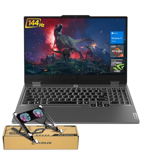 Lenovo LOQ Gaming Laptop, NVIDIA GeForce RTX 4060, Intel 13th Gen i7-13700H, 15.6" FHD 144Hz Display, 16GB DDR5 RAM, 1TB PCIe SSD, Webcam, HDMI, RJ45, Backlit KB, Wi-Fi 6, Windows 11 Home, Grey