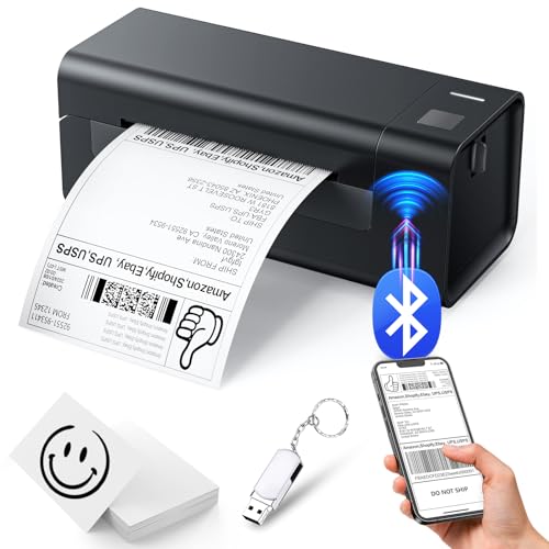 Thermal-Label-Printer-Shipping label printer for small business 4x6 Bluetooth thermal printer 300mm/s Compatible Windows,Mac,iOS, Android,desktop printer labels maker Used for Amazon,Shopify,Ebay