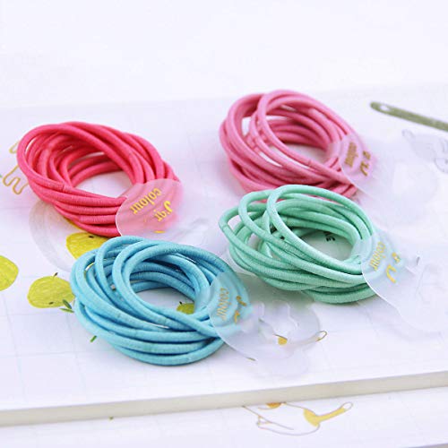 CÉLLOT 300PCS Toddler Hair Ties,2.7cm in Diameter No Crease Thumb Size Rubber Hair Elastics,Small Thin Hair Ponytail Holders Hair Accessories for Baby Girls Kids Children
