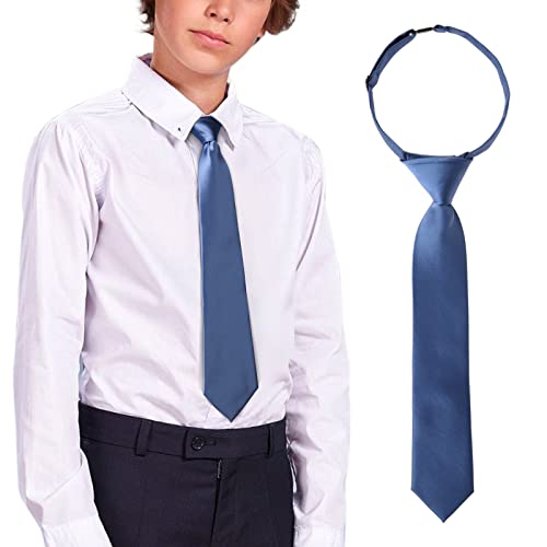 Kajeer Kids Boys Ties Neckties Adjustable - Pre-tied Toddler Tie Solid Color Buckle Ties for Boys Girls