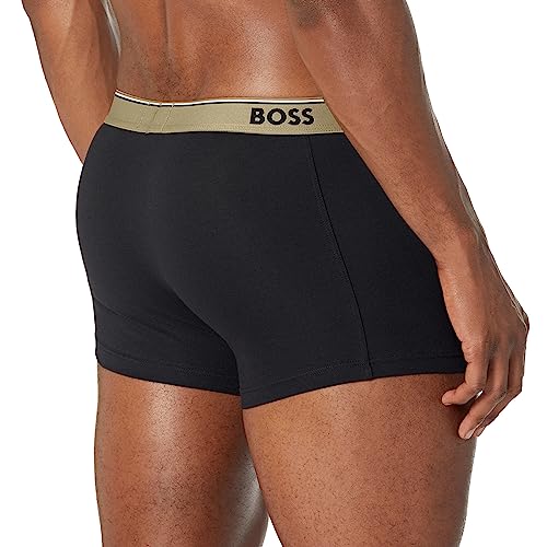 BOSS HUGO BOSS Men's 3-Pack Stretch Cotton Regular Fit Trunks, White, Medium