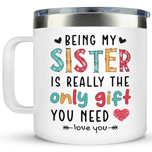 Christmas Gifts for Sister - Sister Christmas Gifts - Birthday Gifts for Sister, Sister Birthday Gifts for Women, Sister Gifts for Women, Sister Birthday, Funny Sister Gifts - Best Sister Mug 14Oz