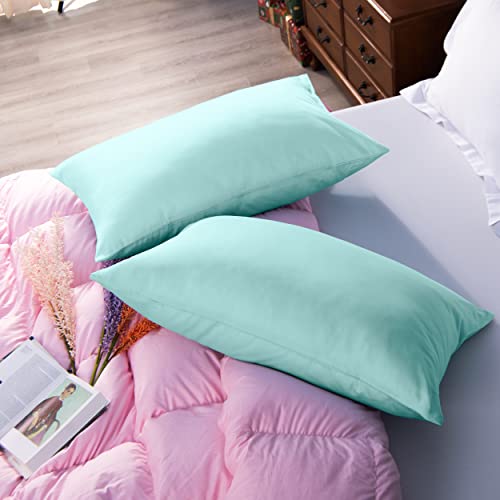 NTBAY Egyptian Cotton Body Pillowcase - 500 Thread Count Cotton Body Pillow Cover - Soft and Breathable Envelope Closure Body Pillowcase for Adults, 20x54 Inches, Navy Blue