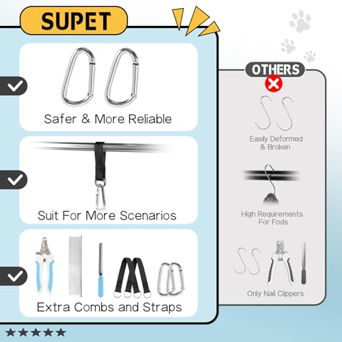 Supet Cat Grooming Hammock Harness for Cats Dogs, Relaxation Pet Grooming Hammock Restraint Dog & Small Animal Leashes Sling for Grooming Dog Grooming Helper