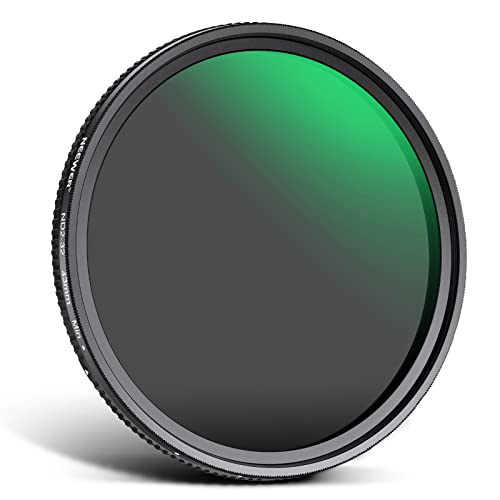 NEEWER 46mm Variable ND Filter ND2-ND32(1-5 Stops) Adjustable Neutral Density Filter/No X Cross/Ultra Slim Aluminum Alloy Frame/Optical Glass/Multi Layer Nano Coated/Water Repellent/Scratch Resistant