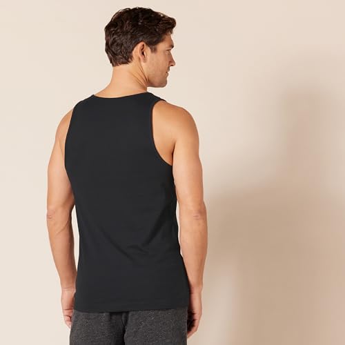 Amazon Essentials Men's Slim-Fit Tank Top, Black, Small