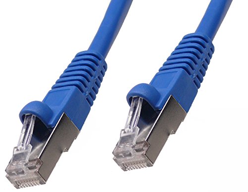 NTW Cat6 Ethernet Cable Shielded 100 FT Blue Plated RJ45 Connector Internet LAN Wire Cable Cord for Modem Router PC Mac Laptop PS2 PS3 PS4 Xbox 360 Patch Panel Faster Than Cat5 Cat5e (Model: 345-S6-100BL)