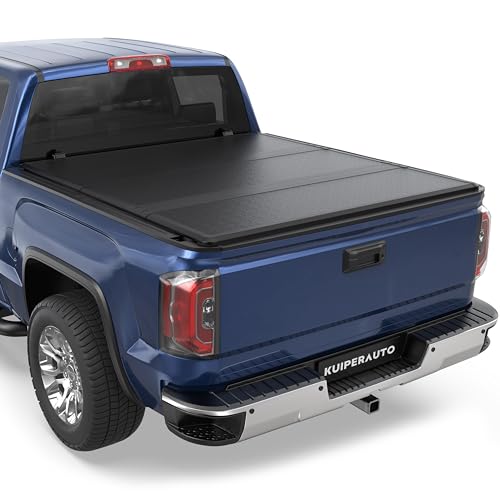 KUIPERAUTO Quad Soft Truck Bed Tonneau Cover Compatible for 04-07 Chevrolet Silverado GMC Sierra 1500 2500 3500 5.8FT Short Bed Fleetside (2007 Classic & New Body Only) -69.6 Inch