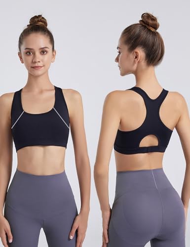 Sports Bras for Women High Support, Everyday Comfy Bras Bean Paste Red(S)
