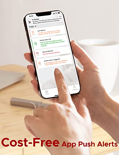 X-Sense Smart Smoke Detector Fire Alarm with Replaceable Battery, Wi-Fi Smoke Detector, Real-Time App Notifications, XS01-WX, 1-Pack