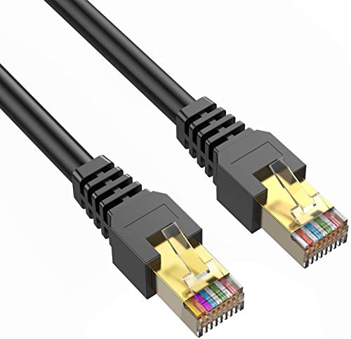 Cat7 Ethernet Cable 300ft,3Ft 15Ft 25Ft 50Ft 100Ft 125Ft 150Ft 175Ft 200Ft 225Ft 300Ft 330Ft 400Ft, Heavy Duty Shielded Grounded UV Resistant Waterproof Buried-able Network Cord, Indoor&Outdoor