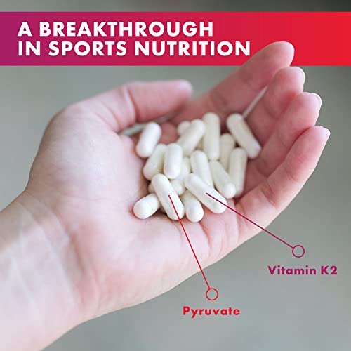 Microbiome Labs MyoMax Vitamin K - 100% Soy-Free Vitamin K2 (k2 MK7) Supplement - Vit K2 with Calcium Pyruvate to Support ATP Production, Muscle, Heart Health - Helps Extend Peak Fitness (30 Capsules)