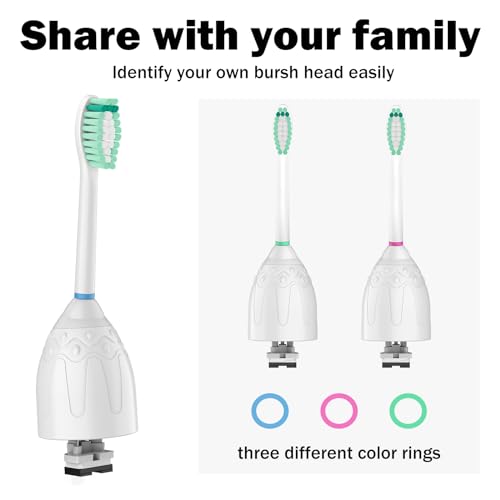 Toothbrush Heads for Philips Sonicare Replacement Brush Heads Medium Soft Dupont Bristles Electric Toothbrush Replacement Heads Fit E-Series Essence Xtreme Elite Advance and CleanCare, 3 Pack, White