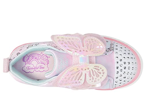 Skechers Girls Shuffle Brights Sneaker, Pink/Multi, 13.5 Little Kid
