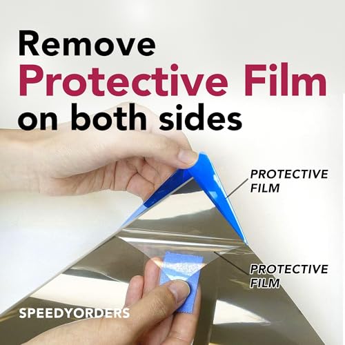 SPEEDYORDERS Two Way Mirror 2 Way Acrylic Mirror Sheet - 2 Way Mirror See Through Mirror - Plexiglass Sheet - Smart Mirror - Two Way Mirror - Made in USA 1/8" 10x10 Inches
