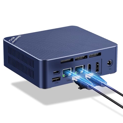 Beelink EQ13 Dual LAN Mini PC, Intel Alder-Lake N100 (up to 3.4GHz), 16GB DDR4 RAM 500GB PCIe3.0 SSD Mini Computers, WiFi6, BT5.2, USB3.2, Dual HDMI, Built-in Power Supply Home/Office Desktop PC